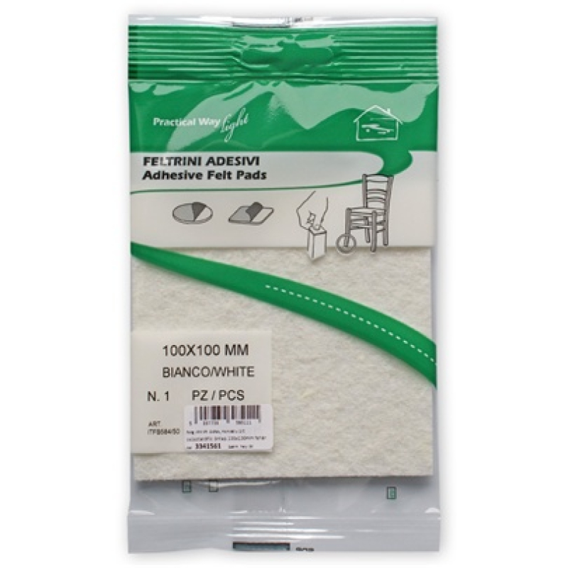 Csúsztatófilc öntapadó 100x100 mm fehér (3341561)