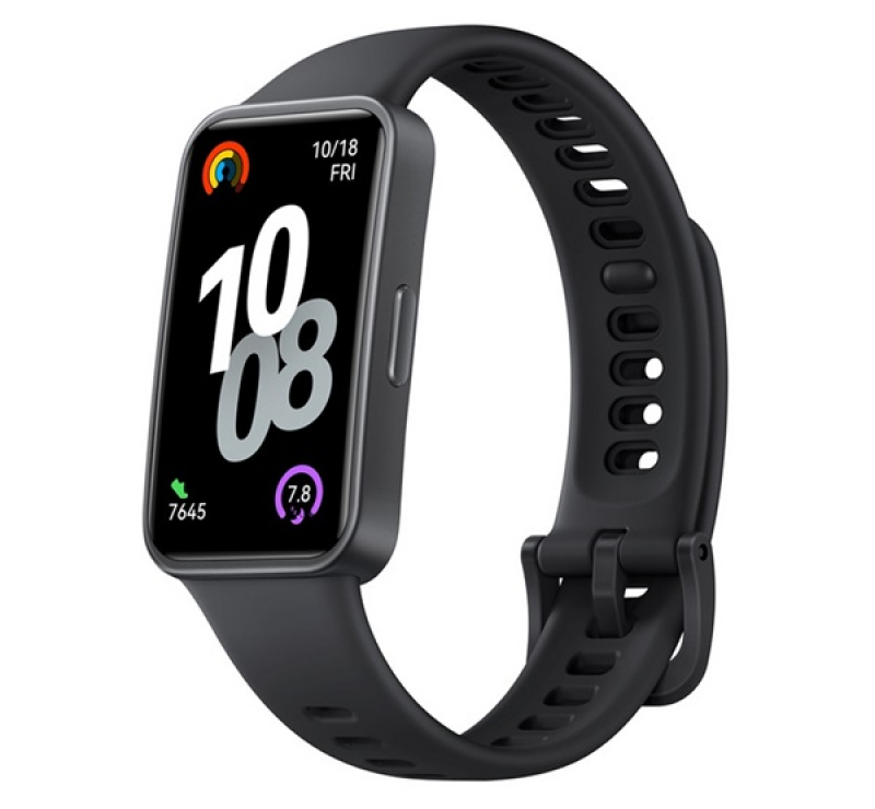 HUAWEI Band 10 okoskarkötő (aktivitásmérő, pulzusmérő, hívásjelzés, vízálló, szilikon szíj) FEKETE55