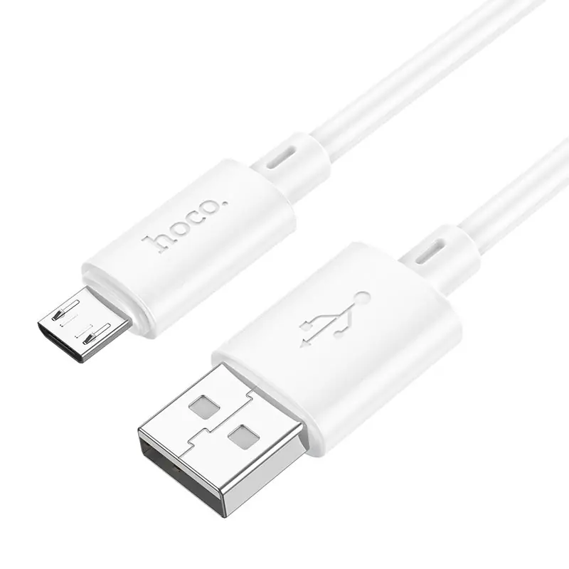 HOCO X107 kábel USB A - Micro USB 2,4A 1 m fehér (HC626286)