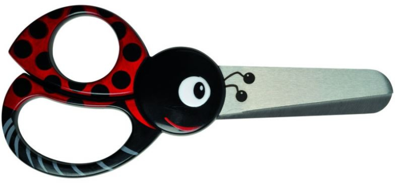 Fiskars gyermekolló, katica formájú (1381)