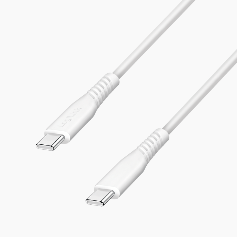 Logilink CU0264 USB 2.0 Type-C kábel, C/M - C/M, 480 Mbps, 60W, fehér, 2 m