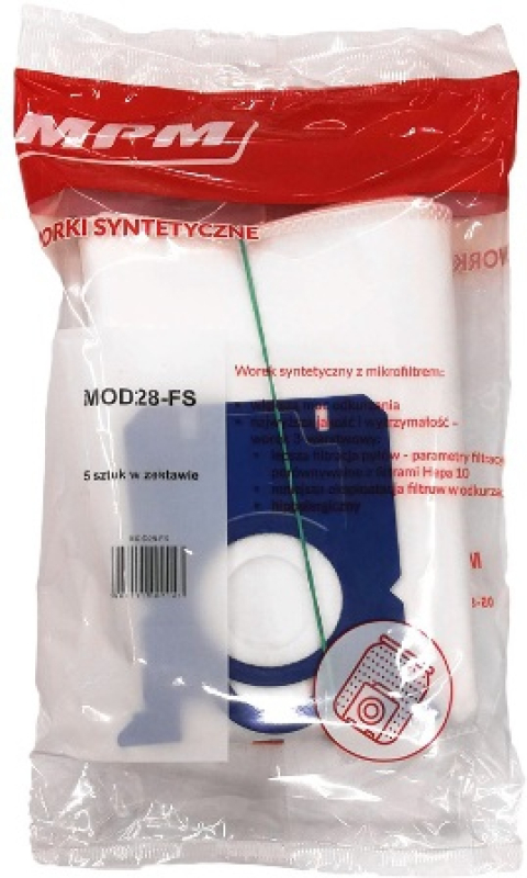 MPM Mikrofilteres porzsák MOD-28-as porszívóhoz 5db/cs (MOD28-FS)