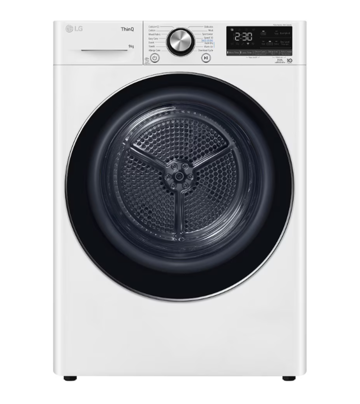 LG Eco Hybrid Dual Inverter hőszivattyús szárítógép 9kg (RH90V9AV2N)