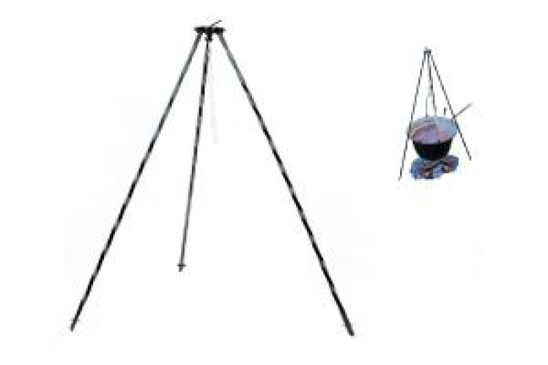 Bogrács állvány tömör fekete 1.2m (16041)