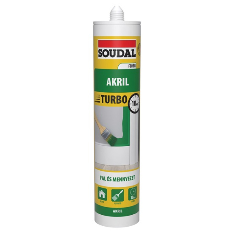 SOUDAL akril turbó tömítő 280 ml, fehér (8912980)