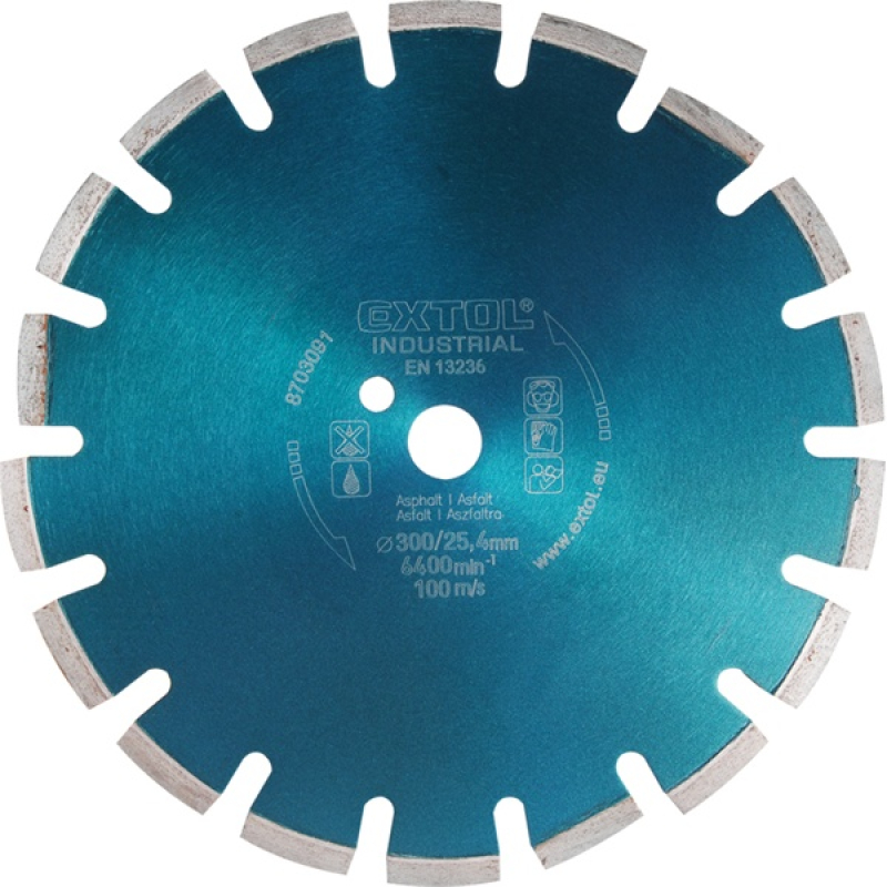 Extol Industrial gyémántvágó ASZFALT-ra 350×25,4mm (8703092)