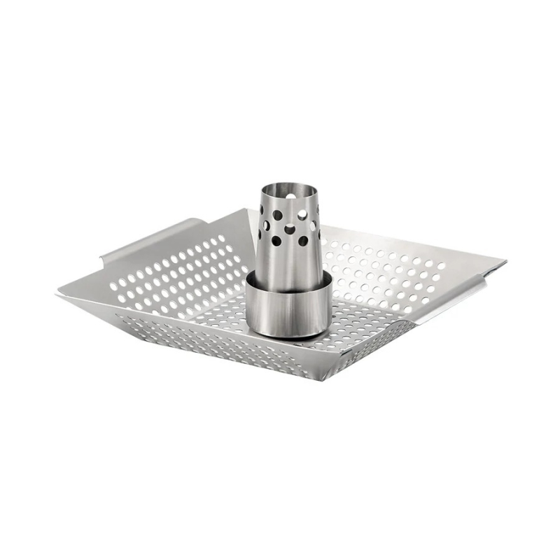 Michelino csirkesütő állvány/grillkosár rozsdamentes 35x31 cm (52535)