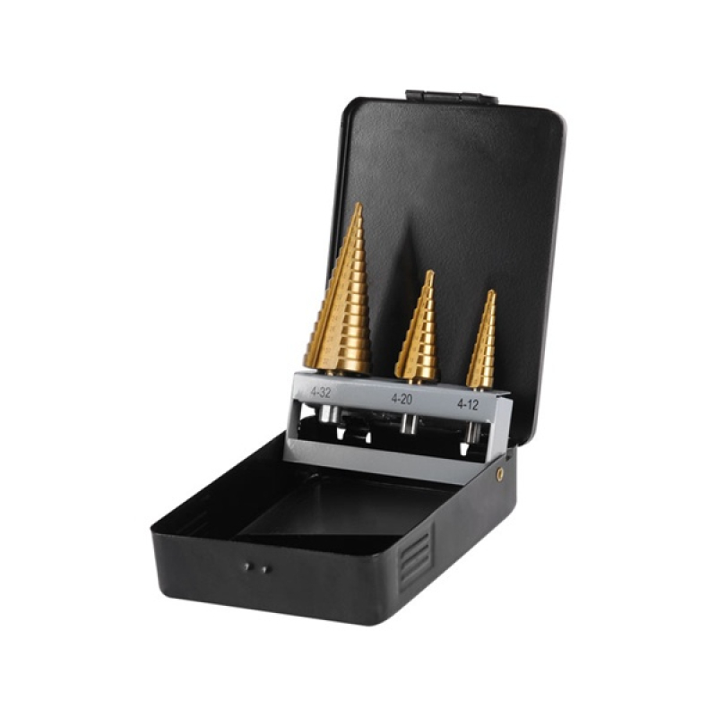 Extol Craft lépcsős fémfúró készlet 3db (4-12 mm, 4-20 mm, 4-32 mm) (20090)