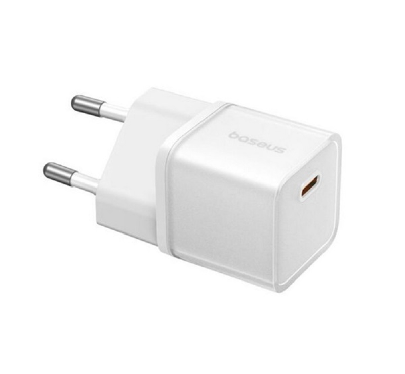 Baseus GaN5S hálózati töltő Type-C aljzat (20W, PD gyorstöltő 3.0, GaN5S) FEHÉR
