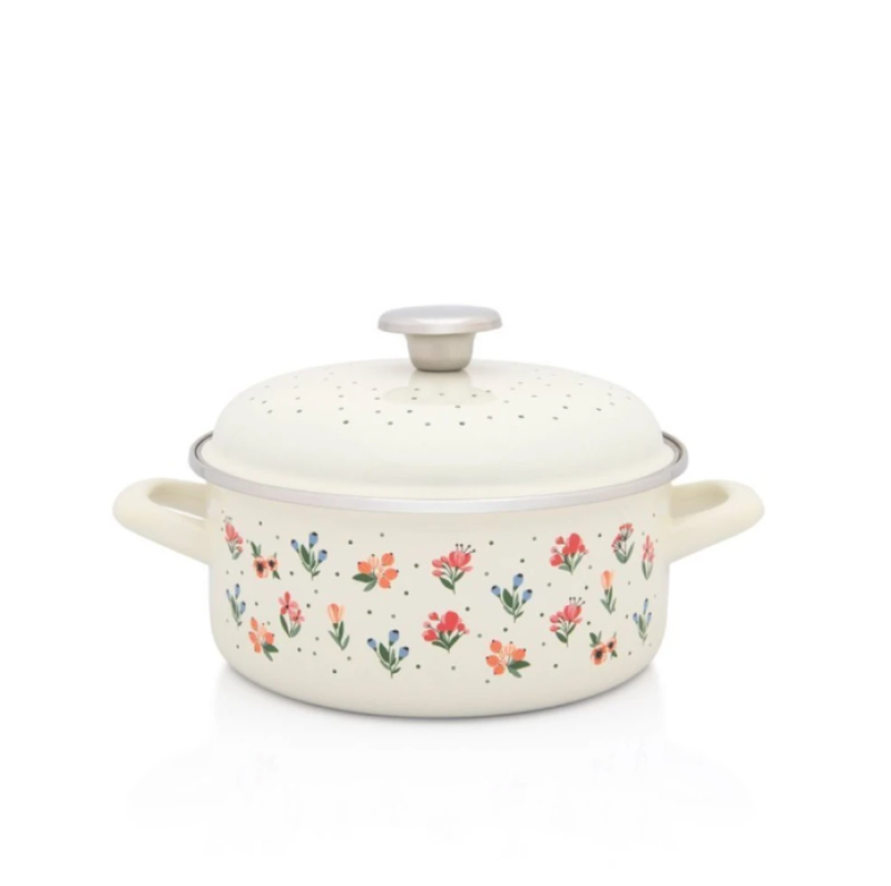 Metalac Standard zománcozott lapos lábas fedővel, 20 cm, 2,75 L (388657)