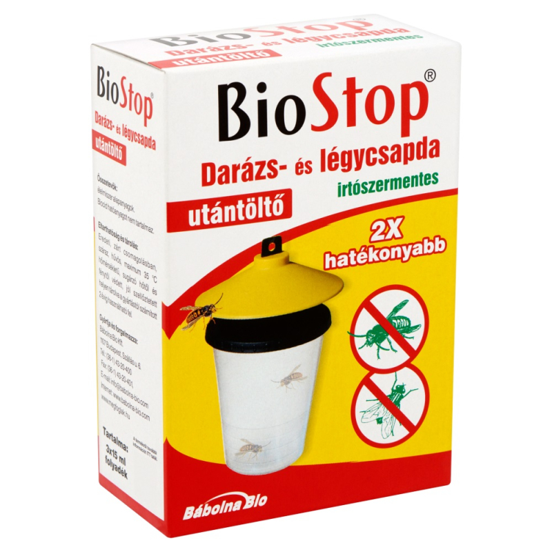 Biostop darázs- és légycsapda utántöltő 3x15 ml