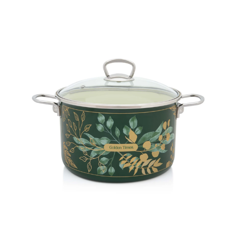 Metalac zománcozott mély lábas üvegfedővel, 24 cm, 6,75 L (382115)