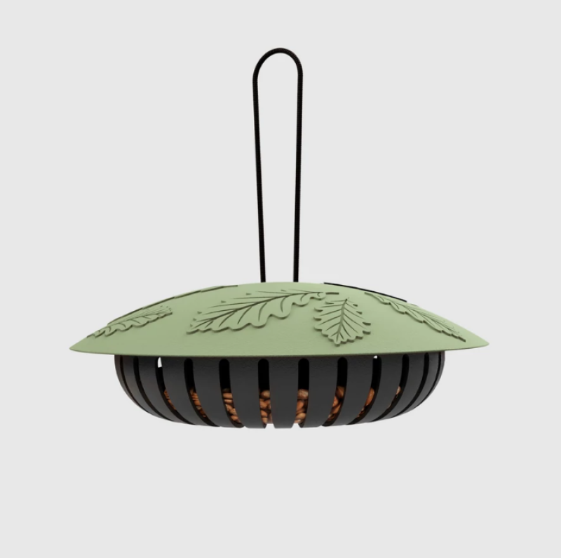 MILA madáretető földimogyoróhoz, zöld/fekete (K002)