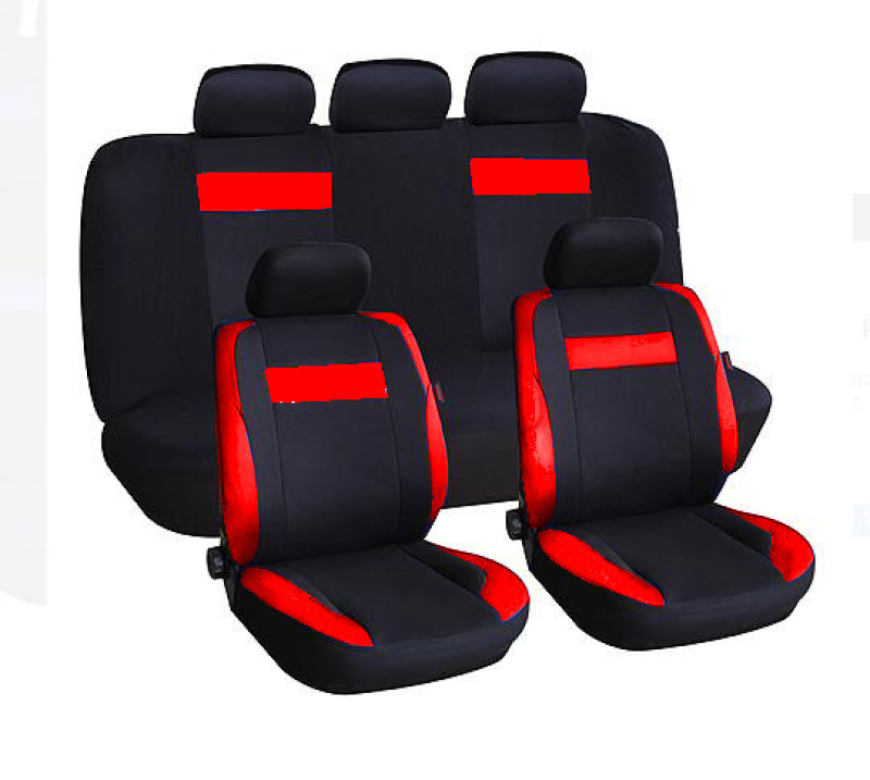 ECO ÜLÉSHUZAT SET 9 DB-OS UNIV Fekete-Piros Légzsákos UL-HL250R