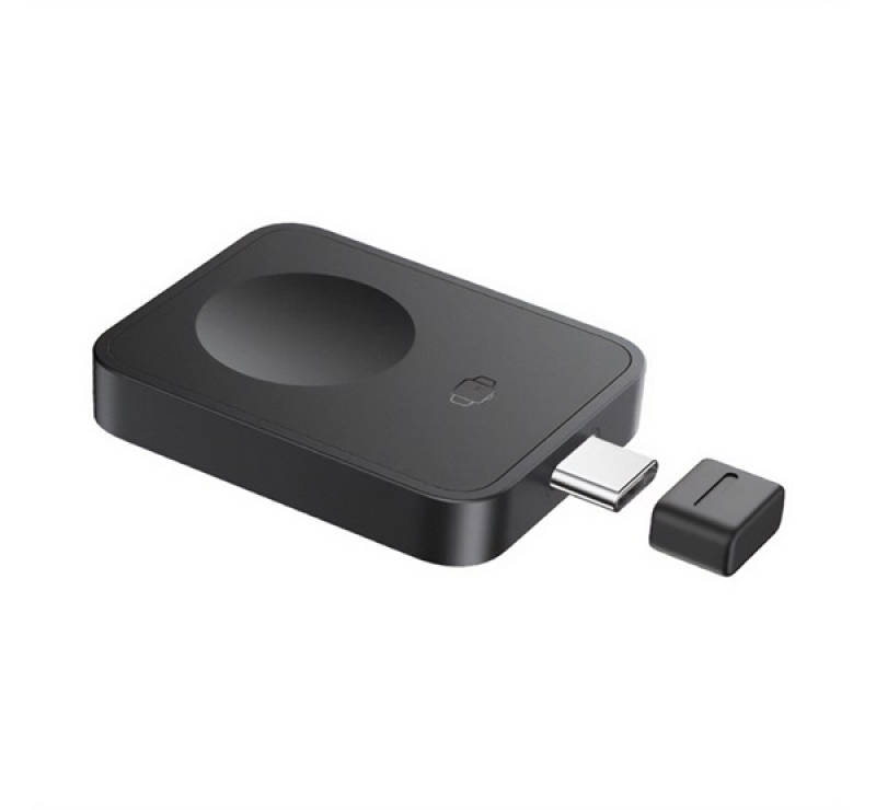 Baseus MAGPRO asztali töltő Type-C (2.5W, PD gyorstöltő, wireless, Apple Watch töltő) FEKETEBSW-543