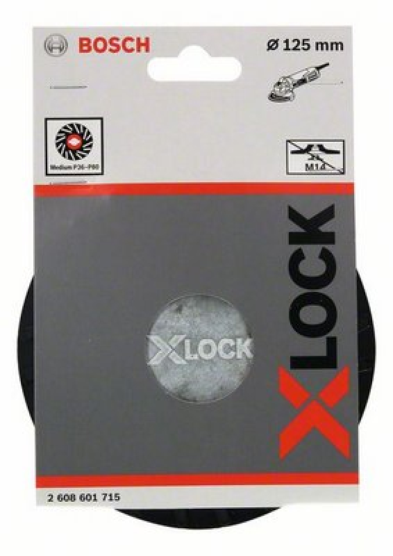 Bosch X-LOCK Gumitányér 125 mm közepes o 125 mm (2608601715)