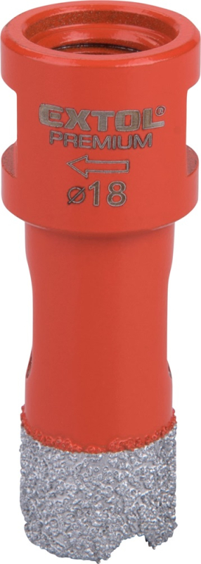 Extol körkivágó csempére, gyémánt vágóél, 18mm × M14, sarokcsiszolóba fogható (8801865)