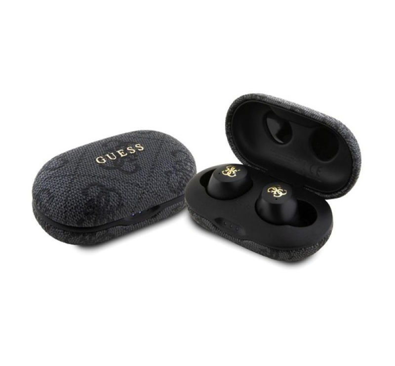 GUESS METAL LOGO bluetooth fülhallgató SZTEREO (v5.3, TWS, mikrofon, zajszűrő, IPX5 vízálló + töltőt