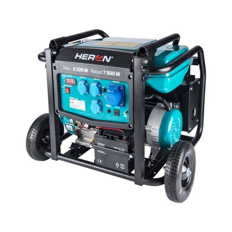 Heron benzinmotoros áramfejlesztő, 8000 VA, 230V, hordozható (8896145)