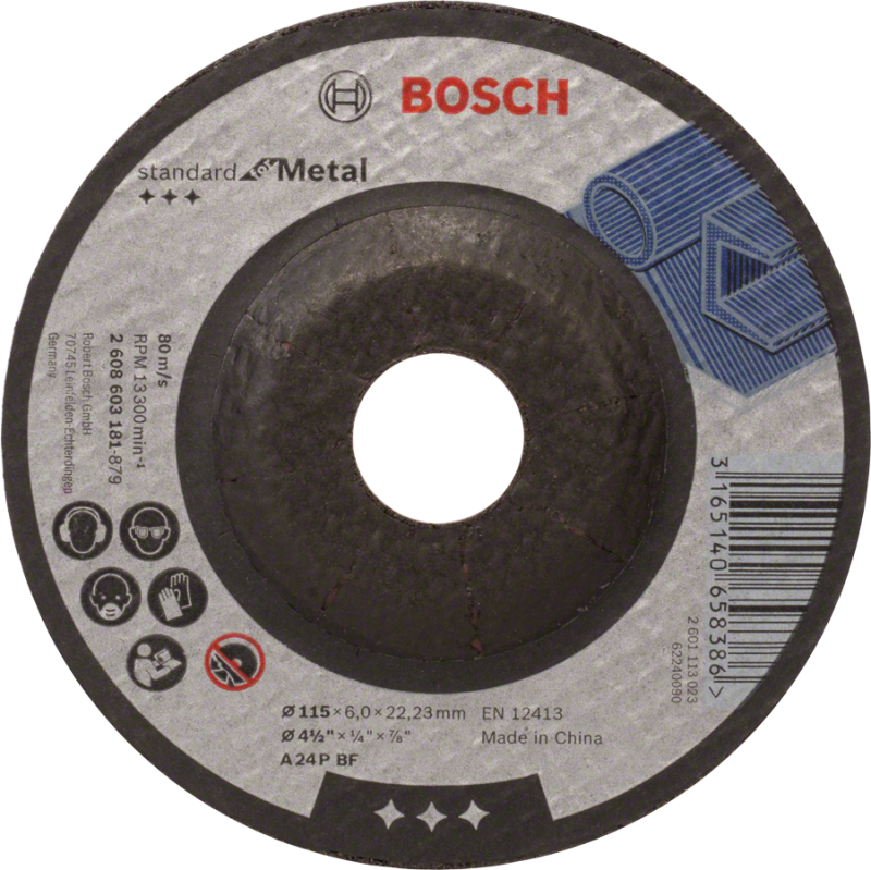 Bosch Nagyolótárcsa hajlított, Standard for Metal A 24 P BF hajlított(2608603181)