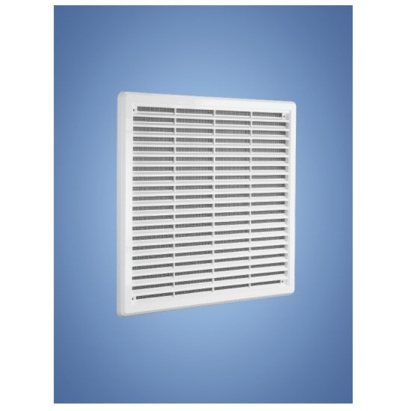 Szellőzőrács 200x200mm műanyag fehér (hálós) (3364661)