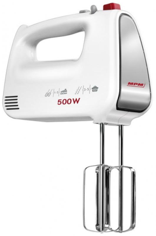MPM MMR-19/B kézimixer 750W fehér, habverő, dagasztószár