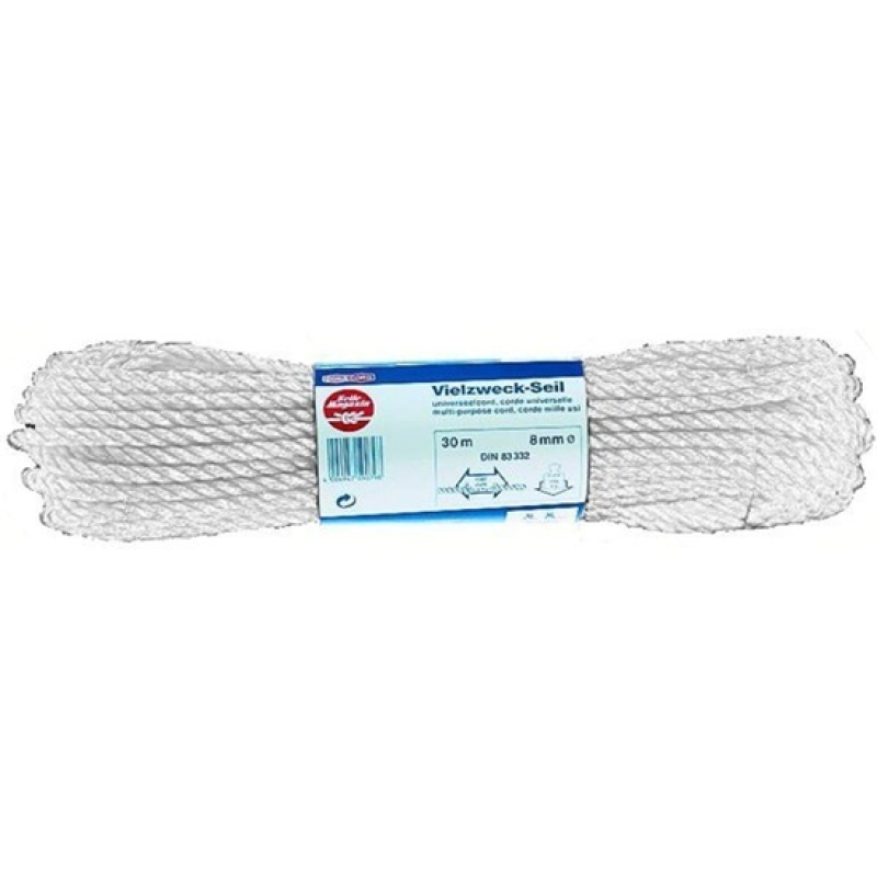 Kötél sodrott d=6 PP fehér 20m (3780056)