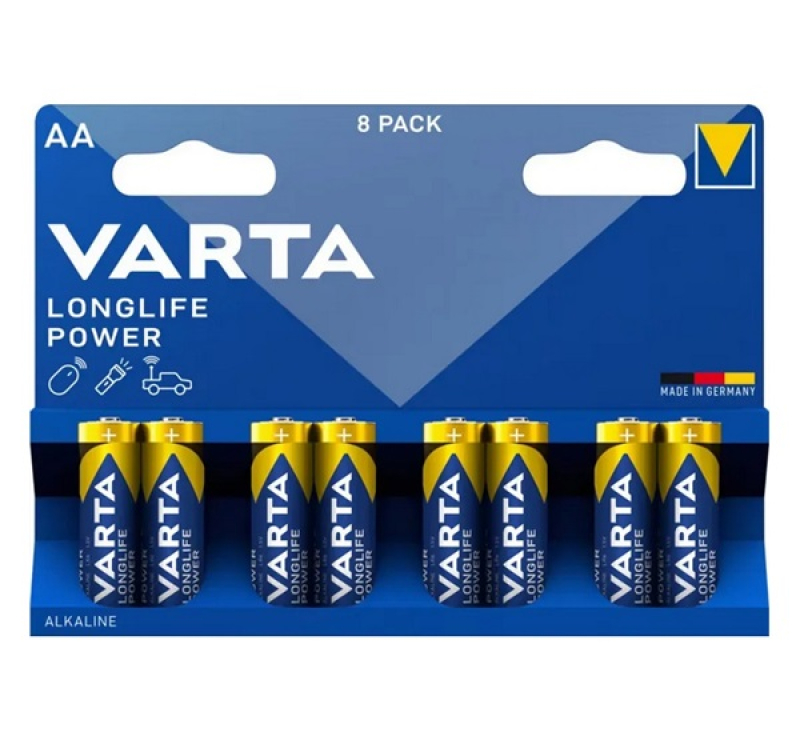 Varta LONGLIFE POWER tartós elem (AA, LR06, 1.5V, lítium) 8db/csomag