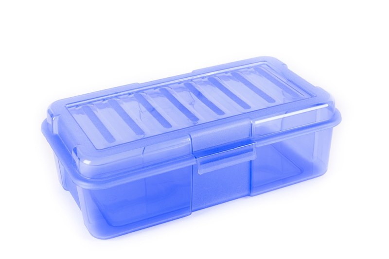 Univerzális átlátszó műanyag doboz 1,9 l - kék (346)