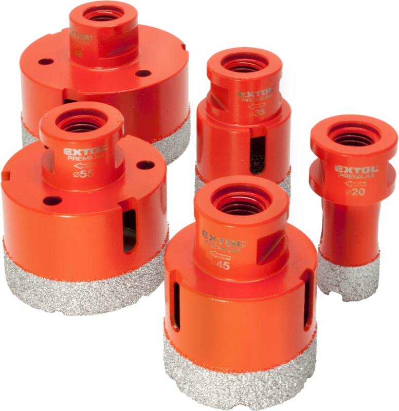Extol Premium körkivágó készlet, 5db-os, csempére (8802995)