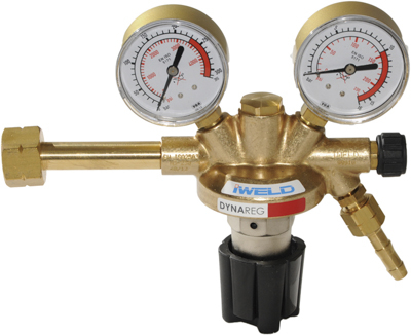 Iweld Dynareg hidrogén palack nyomáscsökkentő 230/10 bar, 2 manométerrel 5DRGH23010