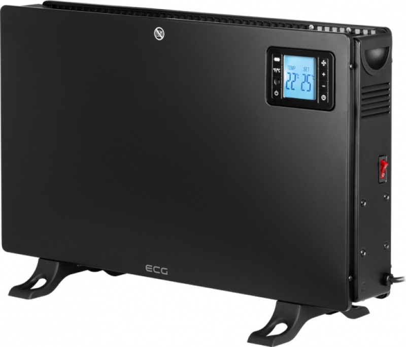 ECG  Szabadon álló meleg levegős konvektor fekete (TK-2080 DR Black)
