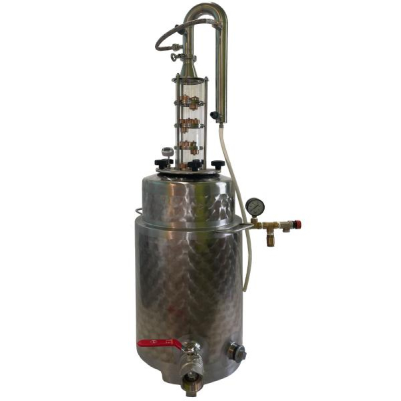 Panka pálinkafőző 50 L-es egylépcsős, Lux üveg toronnyal (15961)