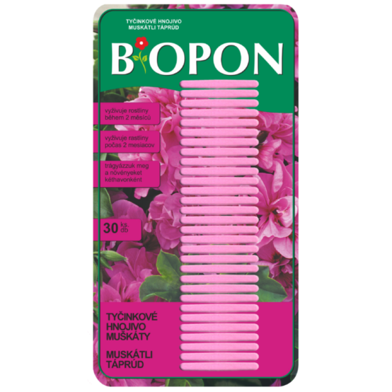 Biopon muskátli táprúd 30 db (B1213)