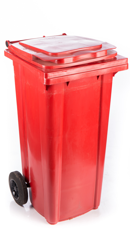 Háztartási szemetes kuka piros 120 L (SPK00028)