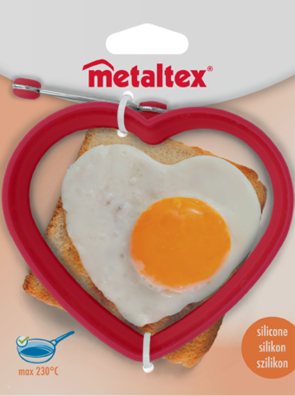 Metaltex Szilikon szív alakú tükörtojás forma (251011)