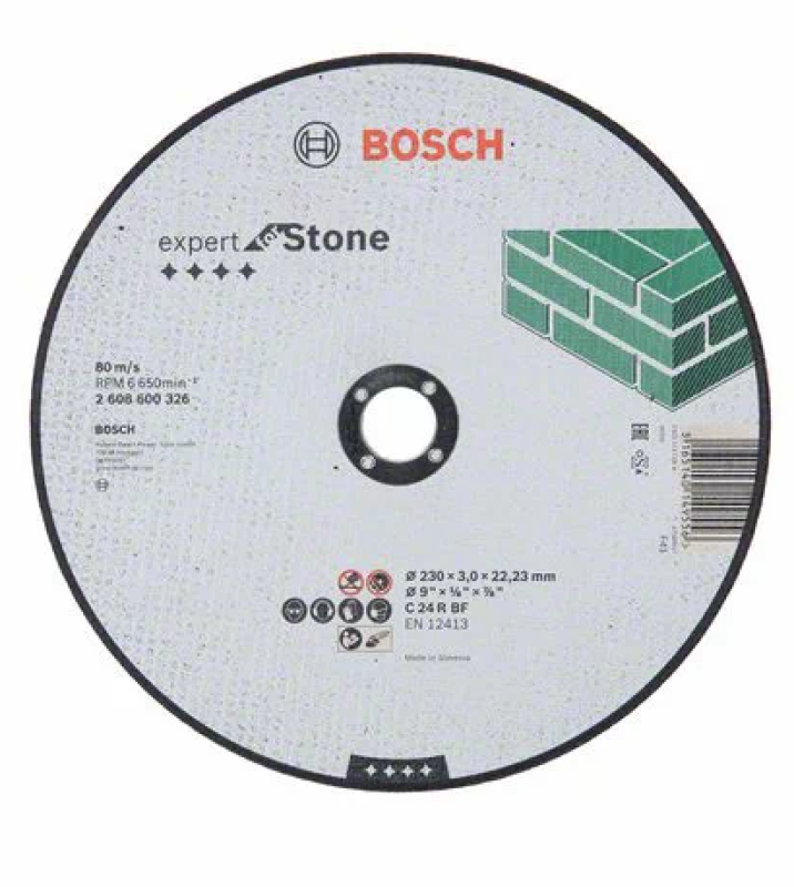 Bosch Darabolótárcsa, egyenes, Expert for Stone 230 mm X 3 mm (2608600326)