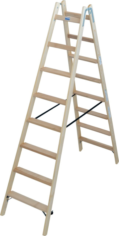Krause Stabilo lépcső-/létrafokos két oldalon járható fa létra 2x8 (818355)