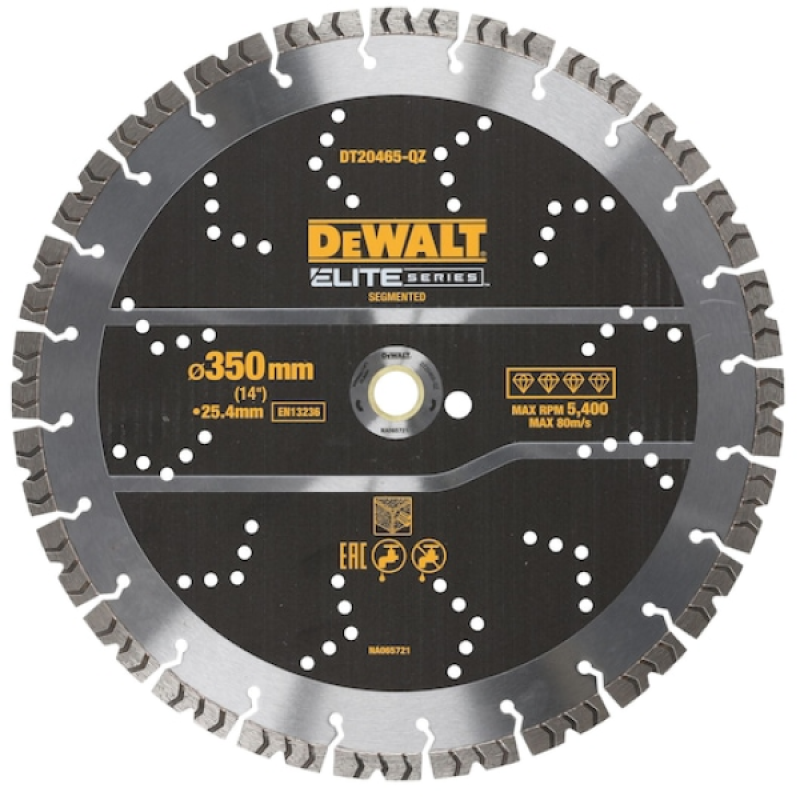 Dewalt vágótárcsa vasalt betonhoz, 350mm (DT20465-QZ)