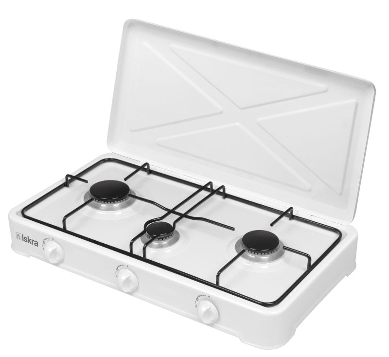 Iskra 3 égős gázfőző OR-301 (gázrezsó) (IS7695)