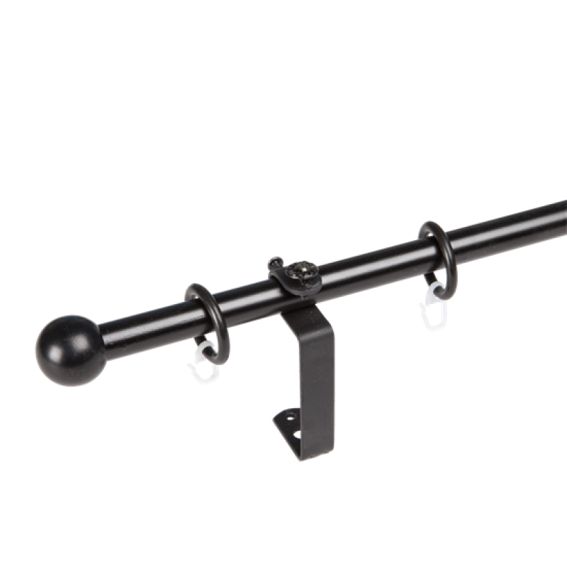 Rúdkarnis fém fekete D=16 mm 160 cm (tartozékokkal) (3704060)