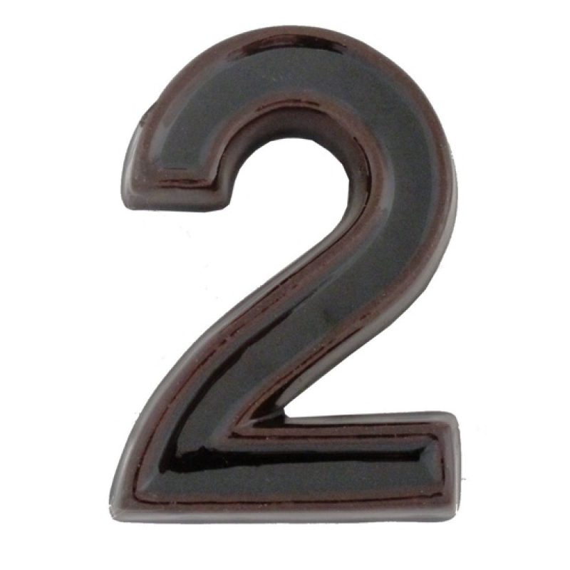 SB  kerámia házszám 2 barna 12cm (3970022)