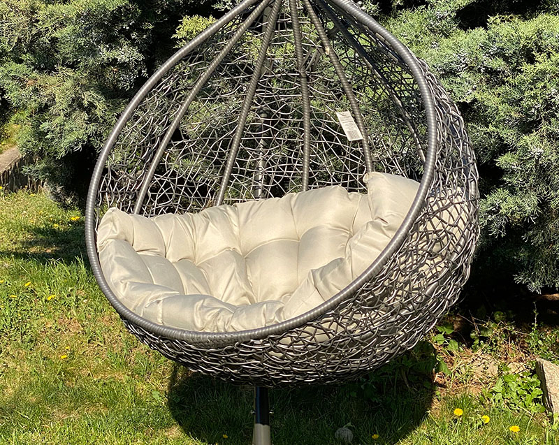 CASA LUXUS Műrattan Függőfotel 1 Antracit (SR8032)