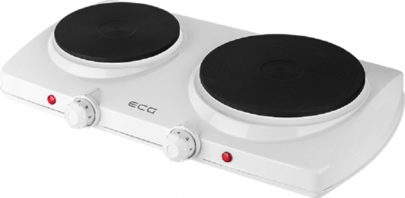 ECG Elektromos főzőlap fehér 2 főzőlapos (EV-2512W)