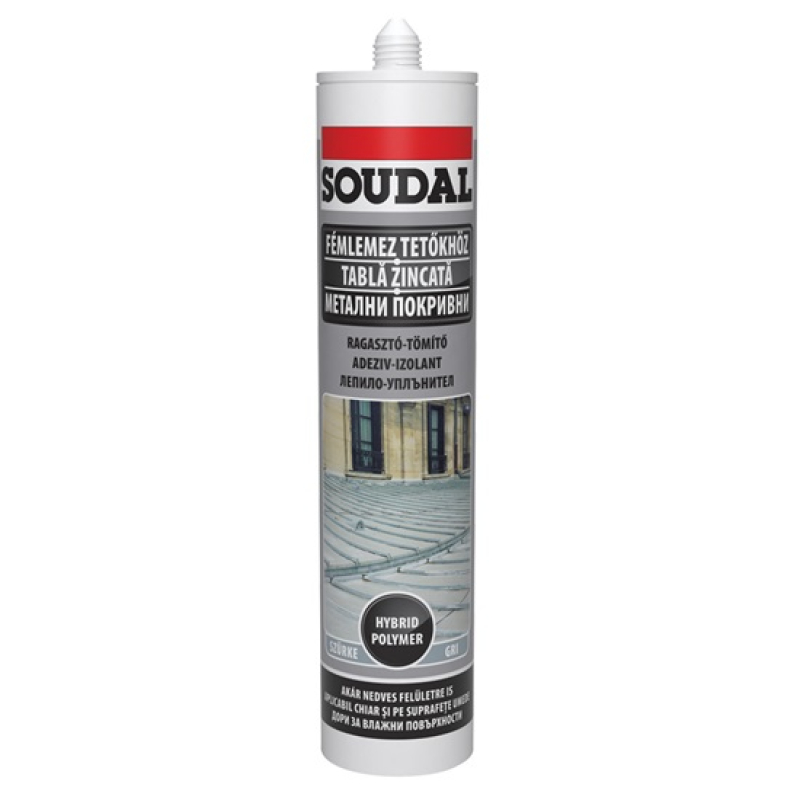 SOUDAL tetőlemez tömítő 290 ml, szürke (8913001)