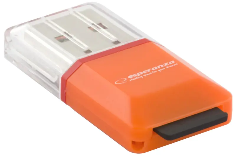 Esperanza EA134O Micro SD kártyaolvasó USB 2.0, narancs