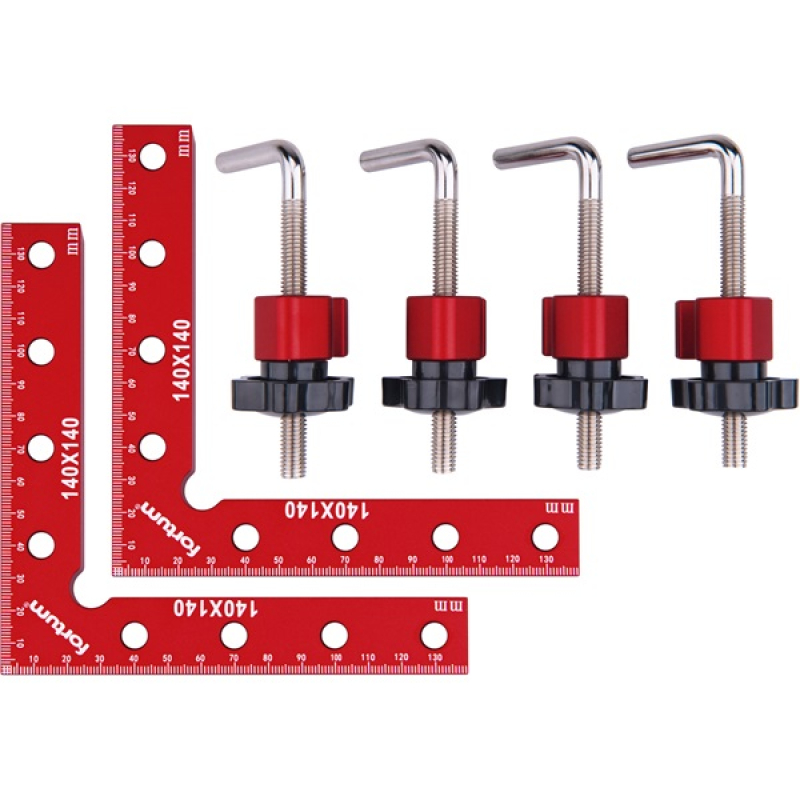 Fortum derékszög szorító, (L-alakú szorító) 2 db, 140×140 mm (4784120)