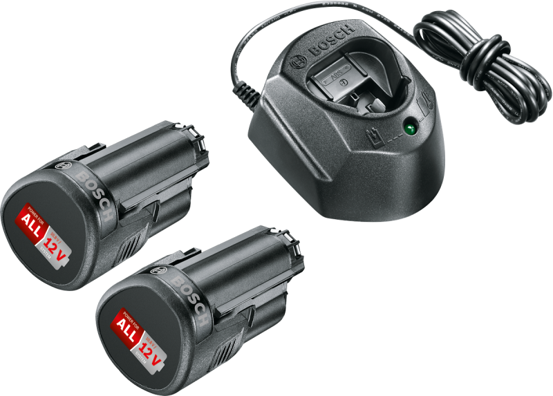 Bosch akkumulátor csomag PBA 12V 1, 5Ah O-B akku 2db + GAL 1210 CV Töltő (1600A01L3E)
