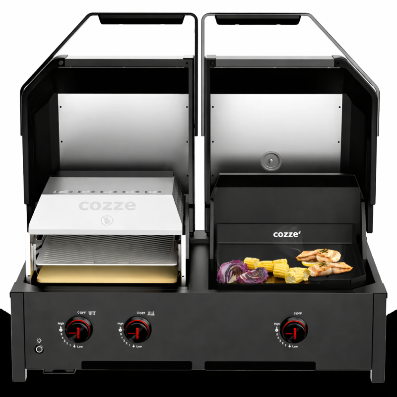 Cozze 900 QUATTRO grill plancha, grill, steak és pizzasütő egyben