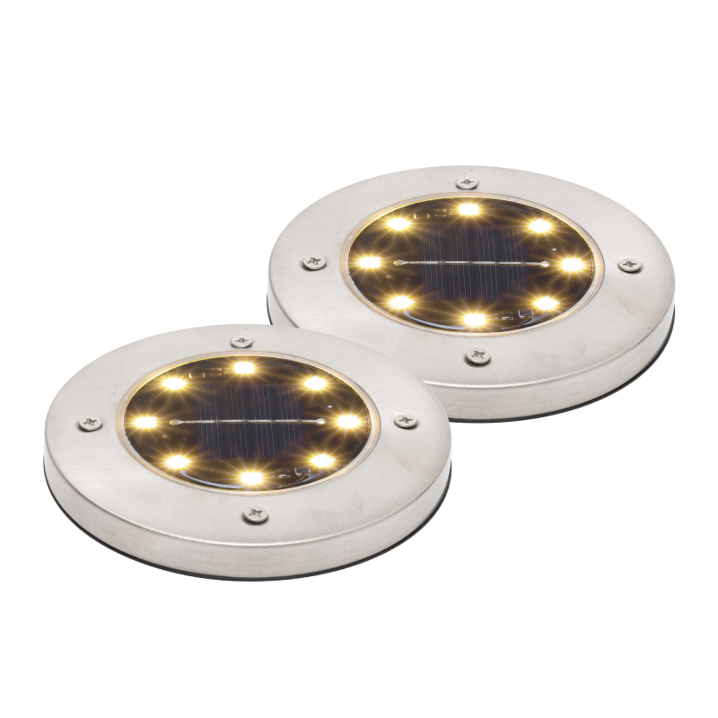 Home  napelemes kerti LED lámpa 2db, melegfehér (MX626WW)